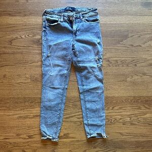 GAP Distressed Light Blue Skinny Jeans